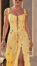 Conjunto em Linho Corset + Saia
