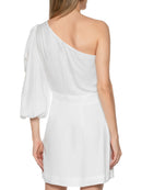 Vestido Curto Bordado Manga Bufante