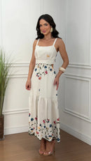 Vestido Linho Bordado Roberta