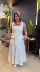 Vestido 100% Linho Tania