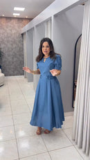 Vestido Florete - Azul