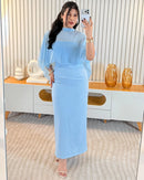 Vestido Capa em Crepe Alfaiataria