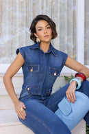 Conjunto Jeans 100% Wide Leg