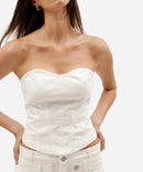 Conjunto em Sarja Wide Leg e Corset