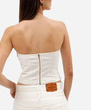 Conjunto em Sarja Wide Leg e Corset