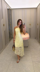 Vestido Assimétrico Renda Vazada