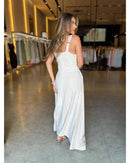 Vestido Feminino Longo e Detalhes Bordado