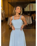 Vestido Feminino Longo e Detalhes Bordado