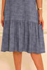VESTIDO BARRA FRANZIDA MIDI
