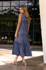 VESTIDO BARRA FRANZIDA MIDI