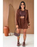Conjunto blazer+short/saia Luanny
